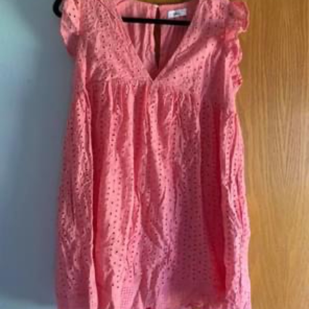 Pink Eyelet Hidden Romper